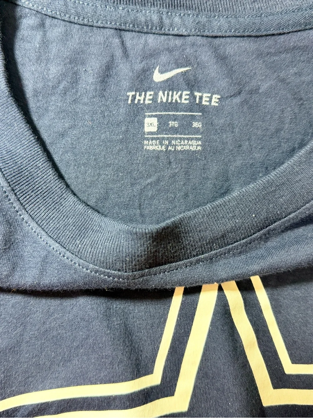Nike Dallas Cowboys Long Sleeve T Shirt Navy Blue Men’s 3XL NFL Logo Tee
